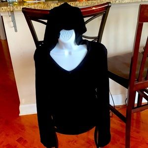 Max Studio Woman Hooded Black Sweater Small
